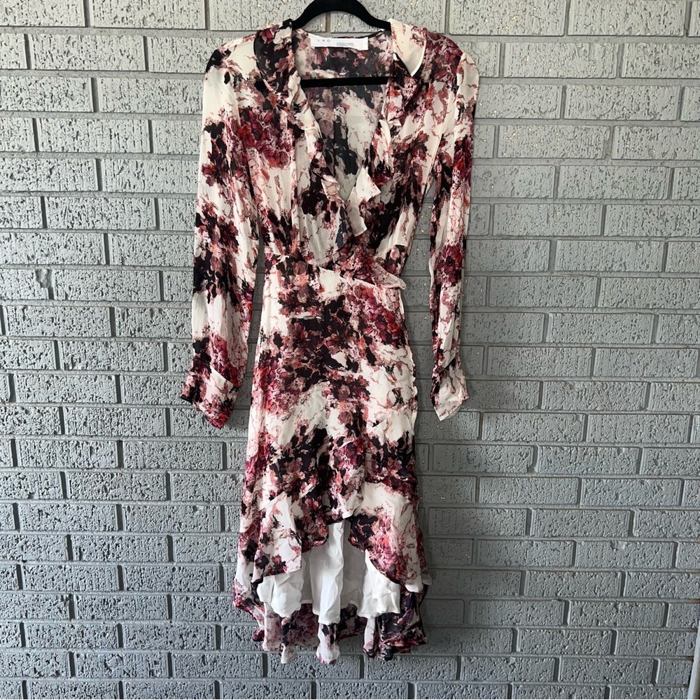 Iro Paris Garden Dress Fr36 High Low Floral Ruffle View 4